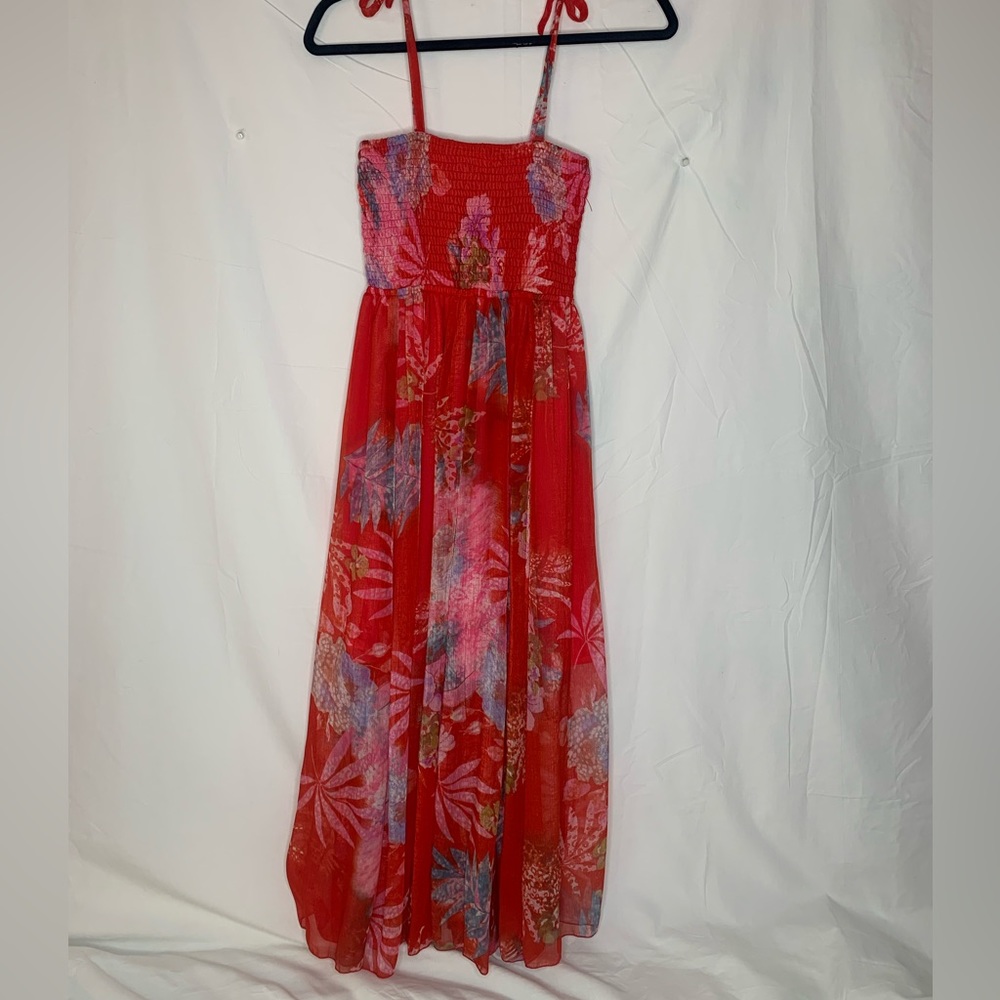 Hibiscus Collection Hawaii elastic tube dress with straps adjustable length